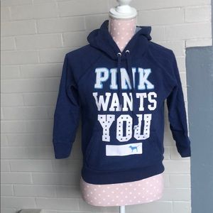 PINK 3/4 Length Sleeve Hoodie